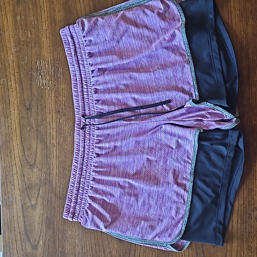 Pink running shorts